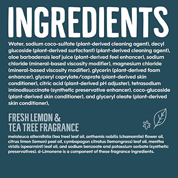 Seventh Generation PURELY CLEAN HAND WASH, FRESH LEMON AND TEA TREE, 12 FLUID OUNCE (PACK OF 8) - Image 2